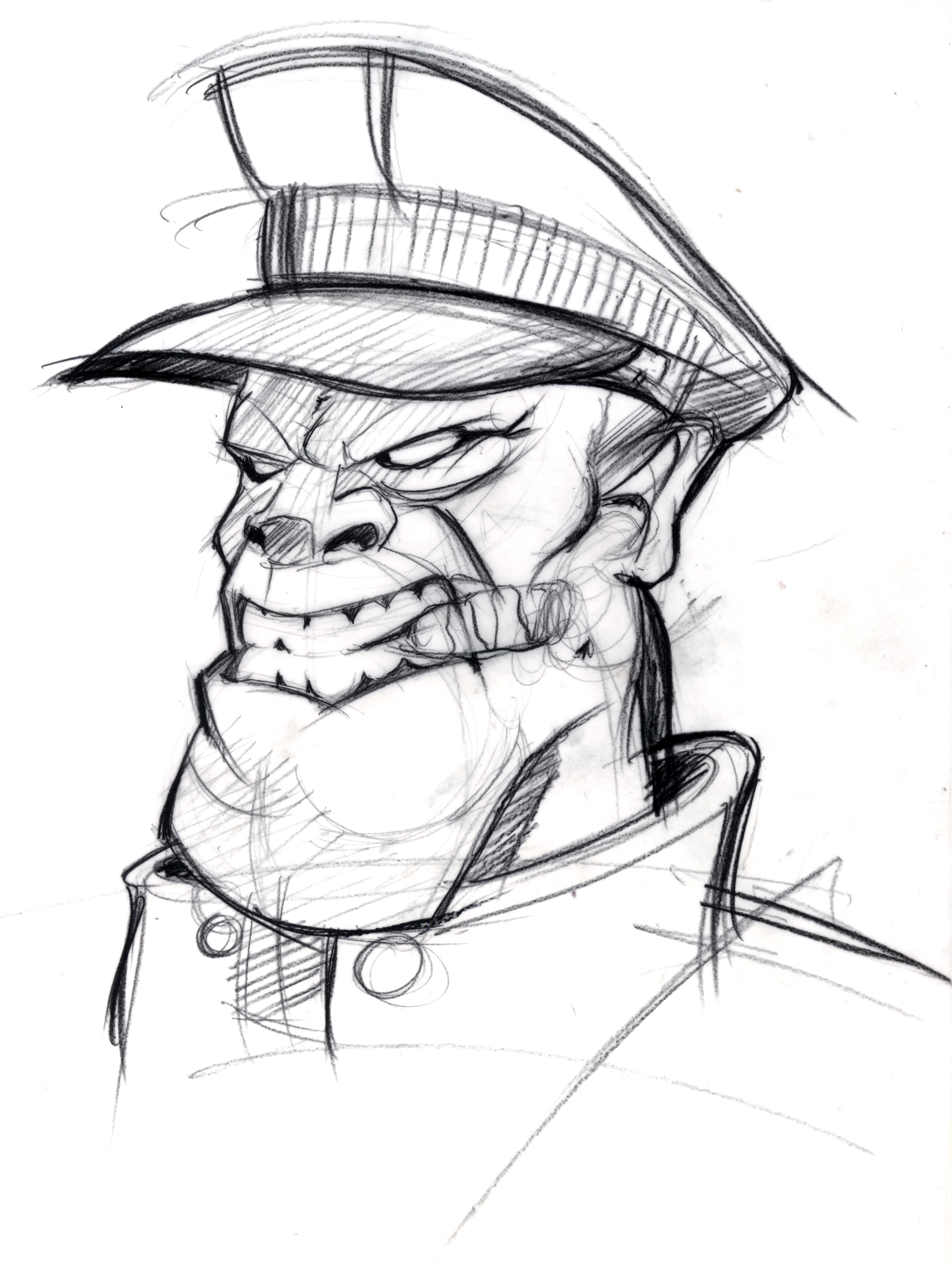 2755x3654 The Lineweights - Evil Face Sketch