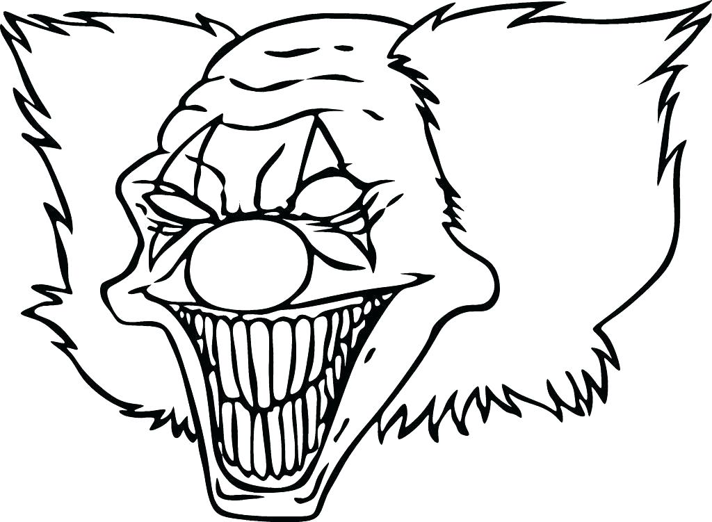 1024x751 Evil Clown Drawings Coloring Pages Drawings Of Clowns Cool Cartoon - Evil Joker Sketch