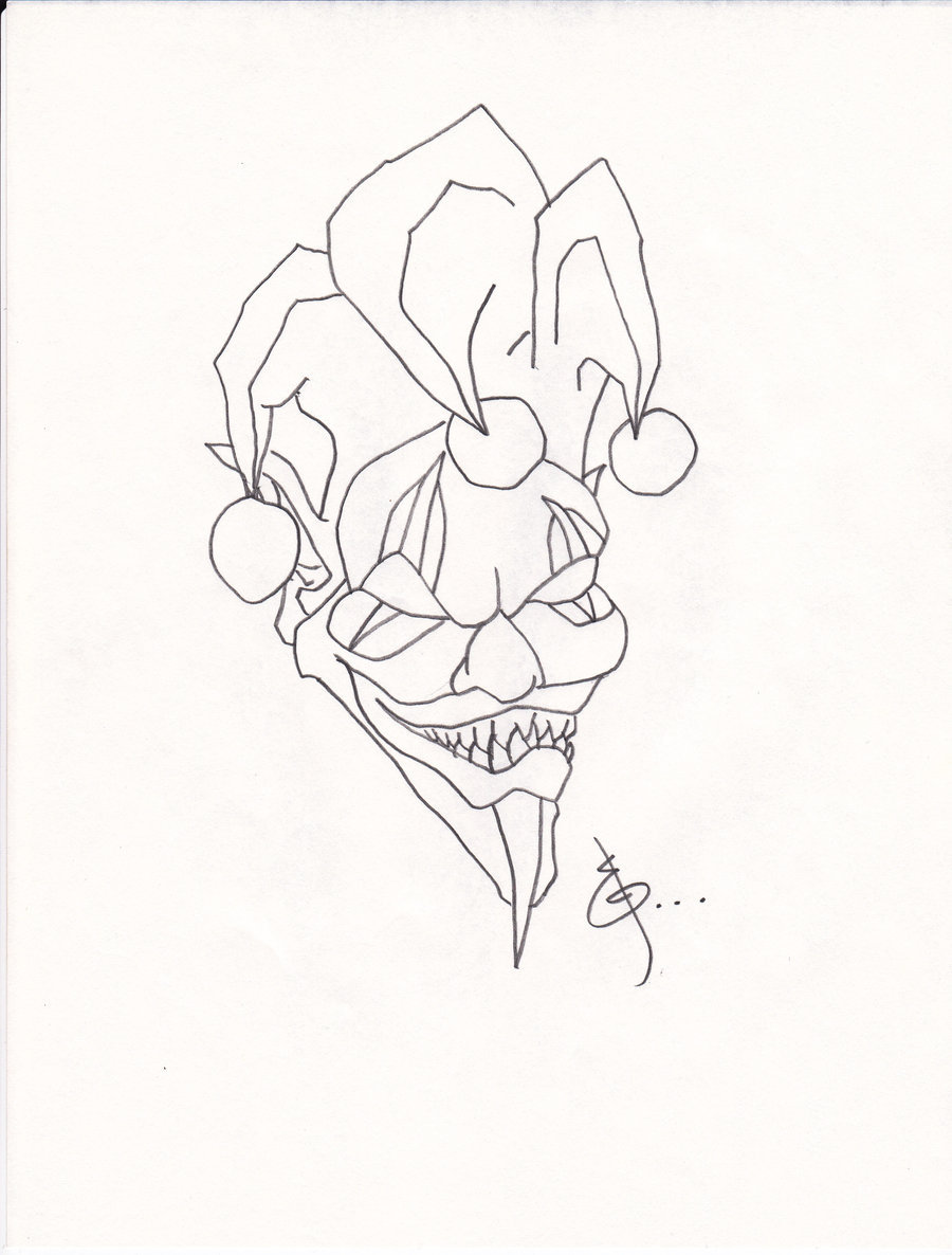 900x1186 Evil Joker By Enosoner - Evil Joker Sketch