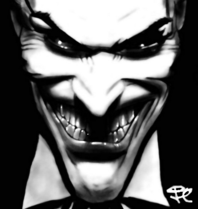 650x687 The 15 Creepiest Joker Drawings We Could Find - Evil Joker Sketch