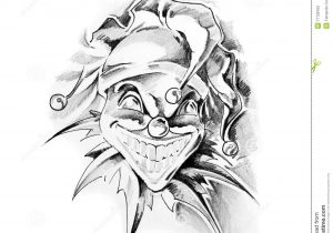 300x210 Drawings Of Joker Clowns Evil Clown Drawings - Evil Joker Sketch