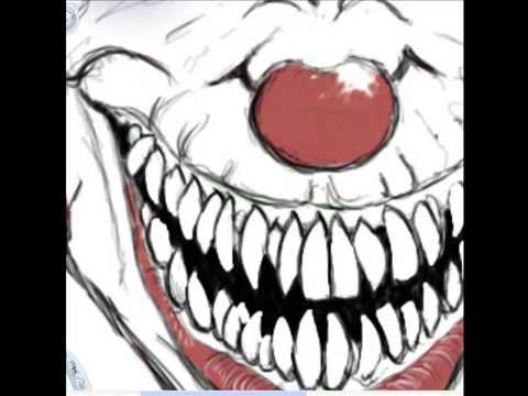 480x360 Drawn Clown Mouth - Evil Joker Sketch