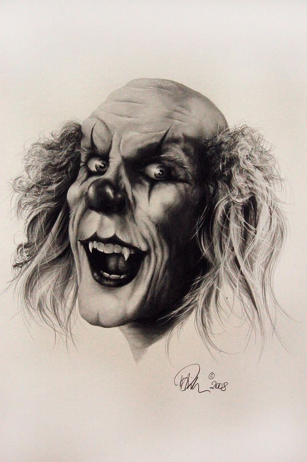 598x900 Drawn Clown Pencil - Evil Joker Sketch
