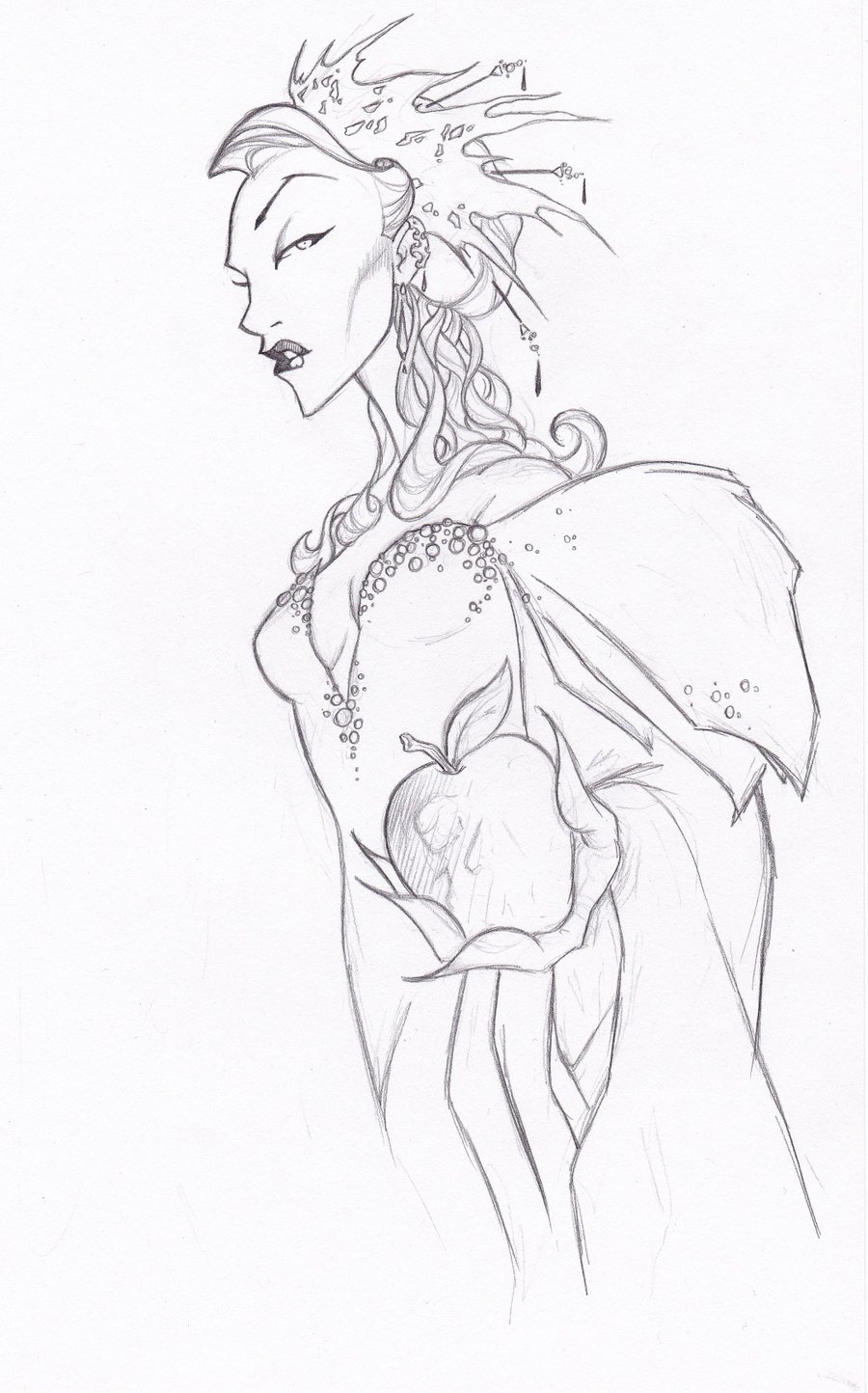 900x1444 Evil Queen By Bevismusson - Evil Queen Sketch