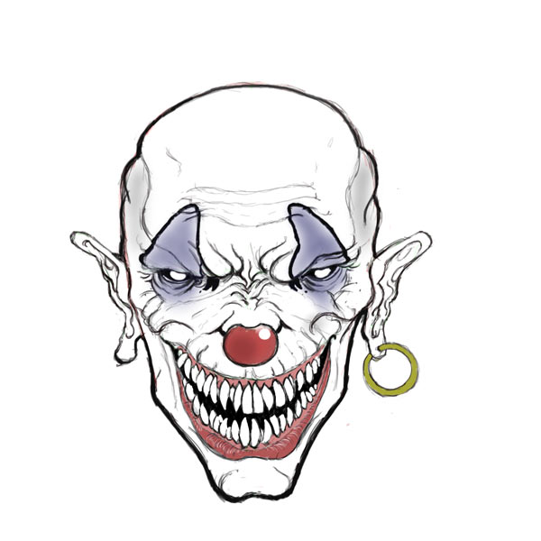 600x600 Evil Clown Drawings - Evil Sketches