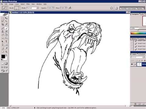 480x360 Photoshop Sketching Of An Evil Dog. - Evil Sketches