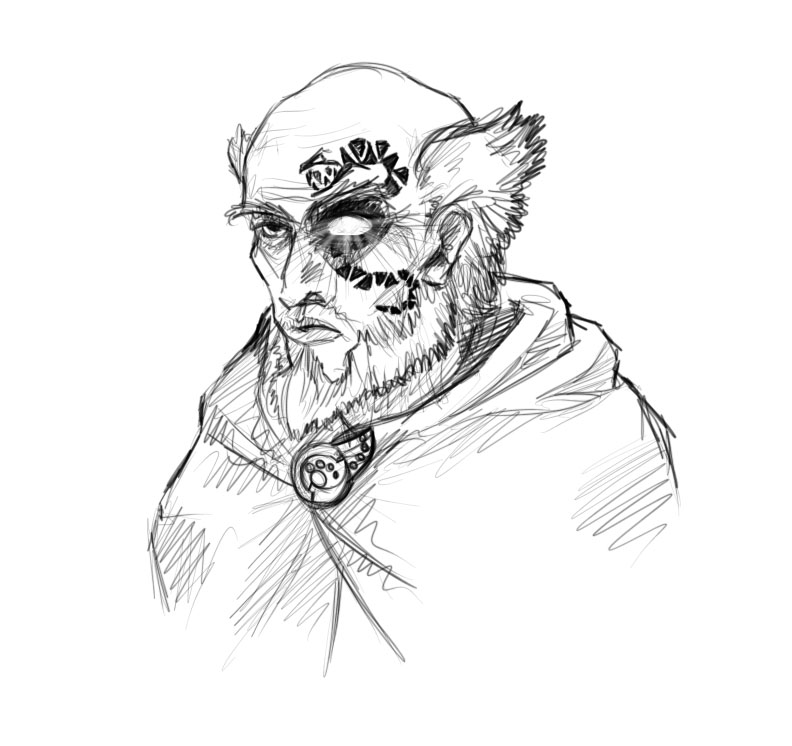 792x746 Sketches By Arturis Day 1 The Evil Wizard - Evil Sketches