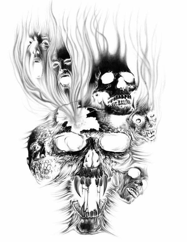 600x776 Evil Skulls Pics Group With Items - Evil Skull Sketches