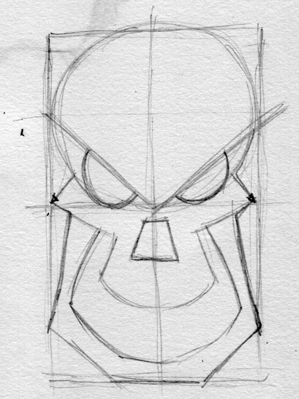 600x800 Evil Skull Drawing - Evil Skull Sketches