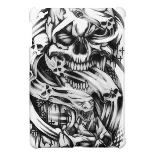 512x512 Collection Of Evil Skeleton Tattoos On Arm - Evil Skull Sketches