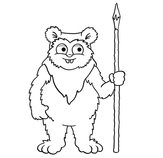 540x524 How To Draw An Ewok From Star Wars - Ewok Sketch
