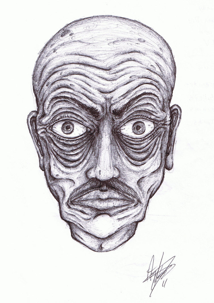 753x1062 Exaggerated Face Guy By Leviticus Blade - Exaggerated Sketch