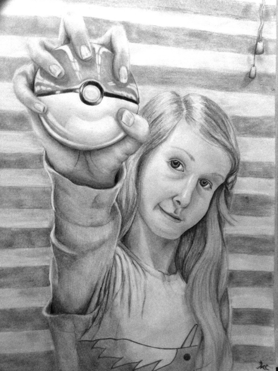 900x1200 This Was My Exaggerated Perspective Project In Art Class, I - Exaggerated Sketch