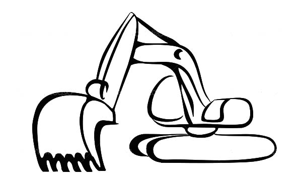 600x368 Excovator Clipart Sketch Free Collection Download And Share - Excavator Sketch