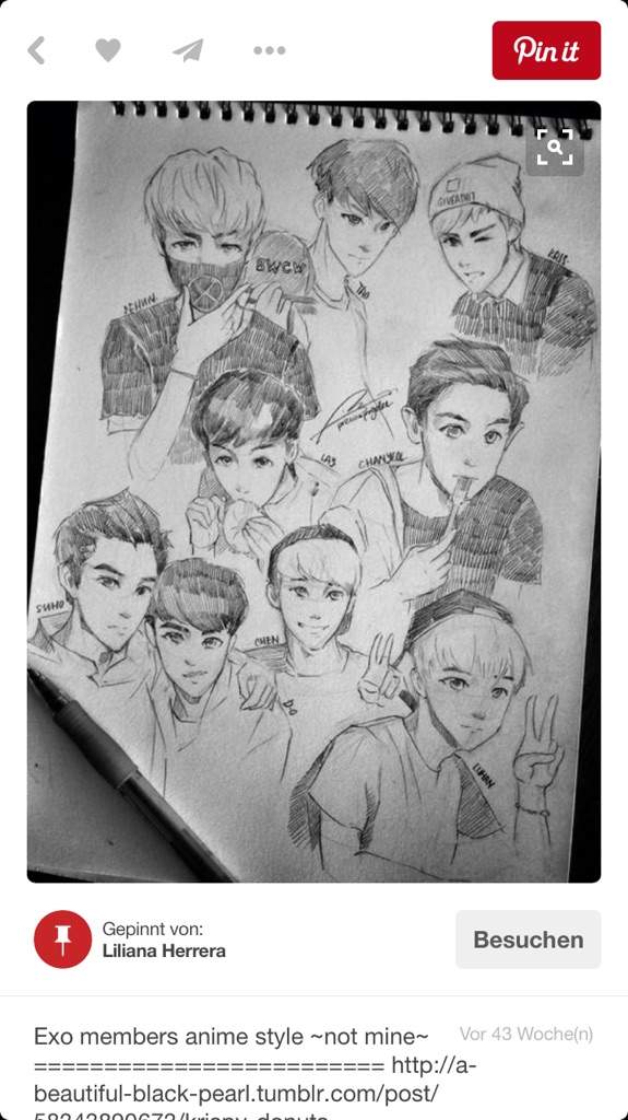 575x1024 Exo Sketch Time K Pop Amino - Exo Sketch