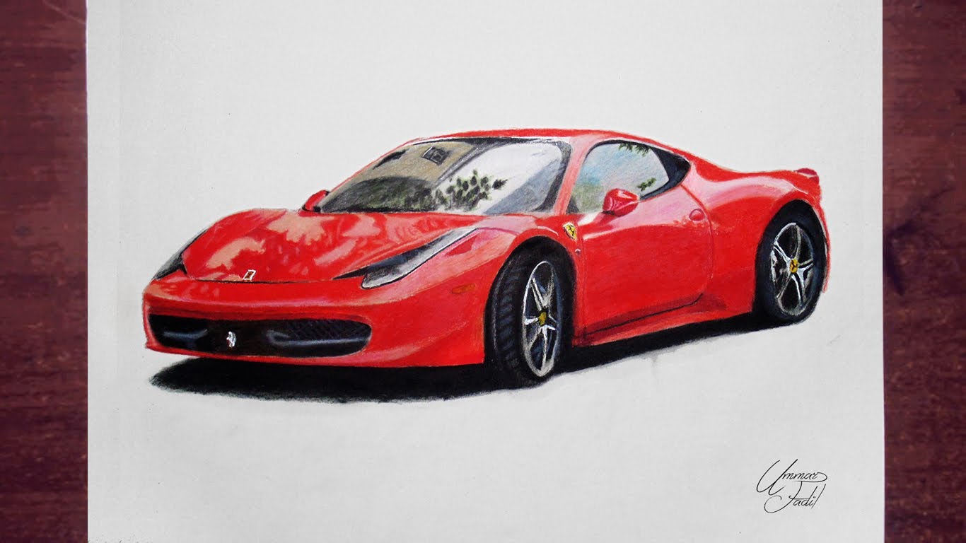 1366x768 Drawing Cars 2 - Exotic Car Sketches