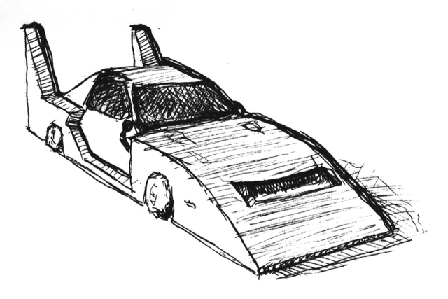 640x427 Rat Rod Oil And Pen - Exotic Car Sketches