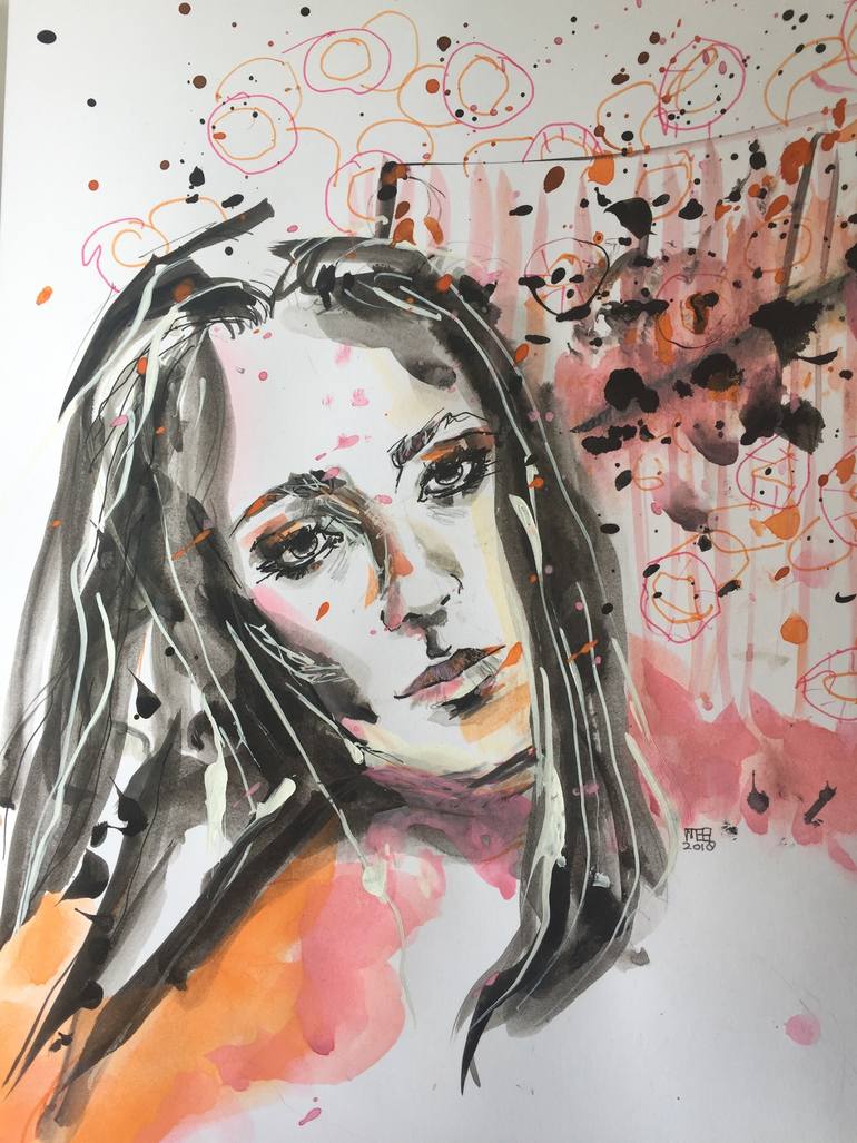 770x1027 Saatchi Art Sketch Explosion Drawing By Sandra Burchartz - Explosion Sketch