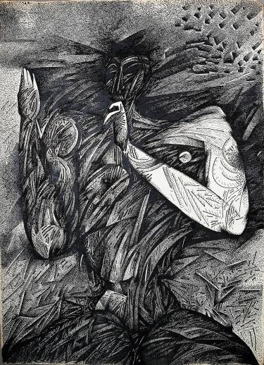 375x518 Expressionism Drawing By Raajendran V Saatchi Art - Expressionism Sketch