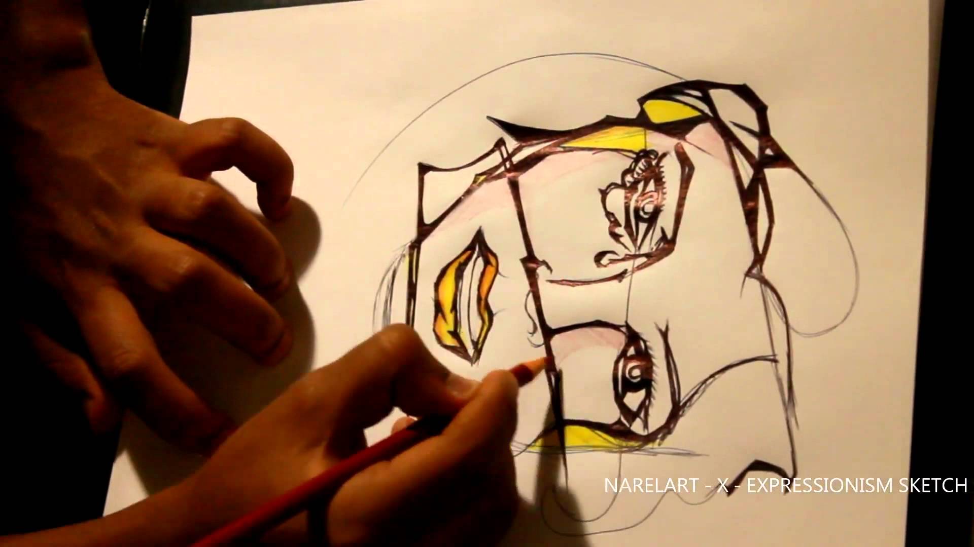 1920x1080 Lonely Star - Expressionism Sketch