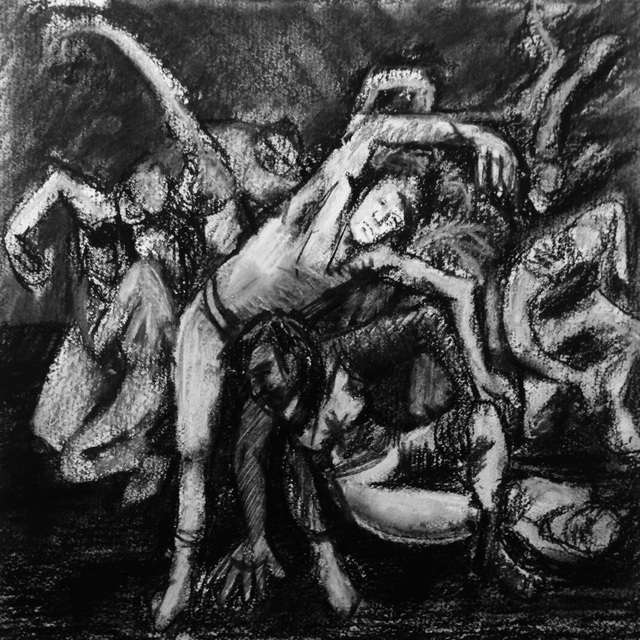 640x640 Neil S Howe Artwork Protect Original Drawing Charcoal - Expressionism Sketch