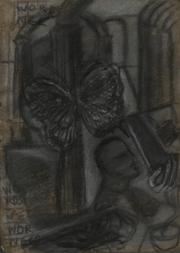 690x969 Untitled By Artist C Douglas Expressionism, Drawing Mojarto - Expressionism Sketch