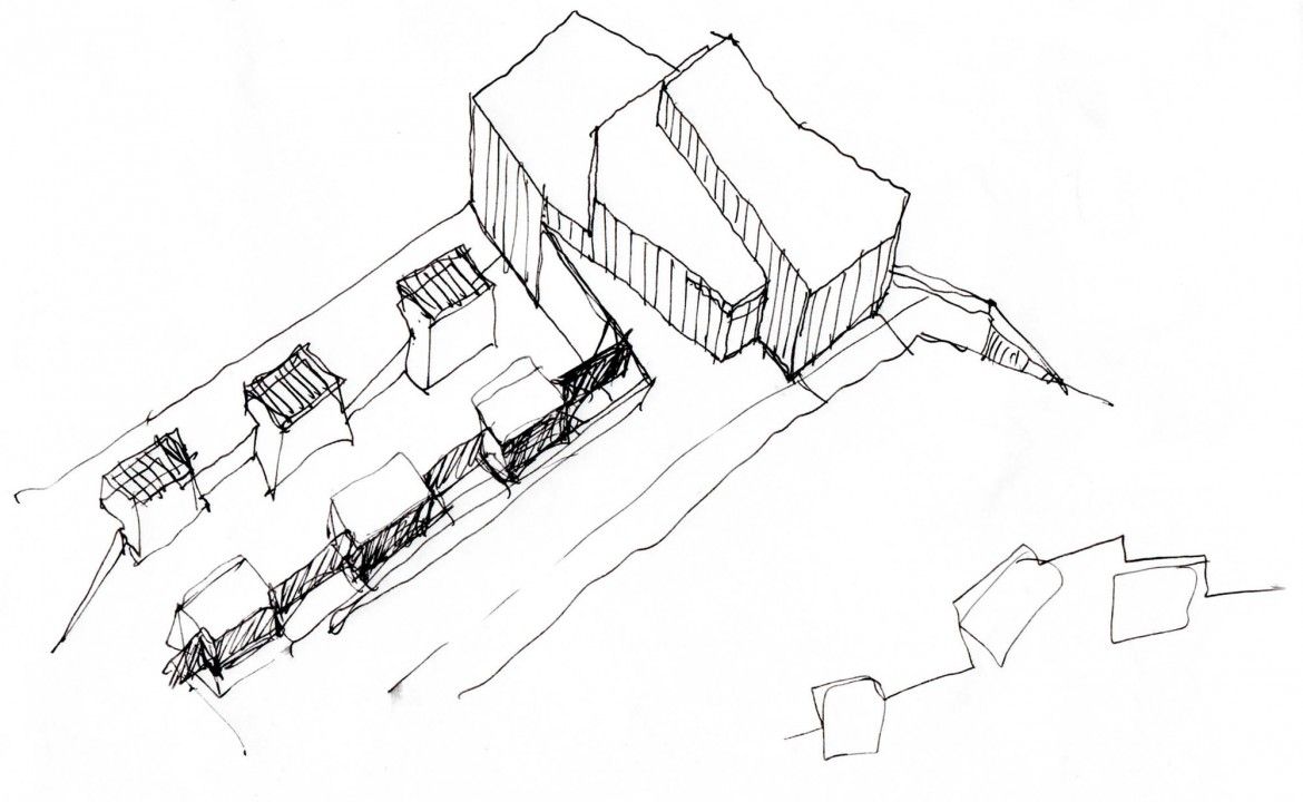1170x720 Jamie Fobert Architects Extension To Tate St Ives Sketch Rooftop - Extension Sketch