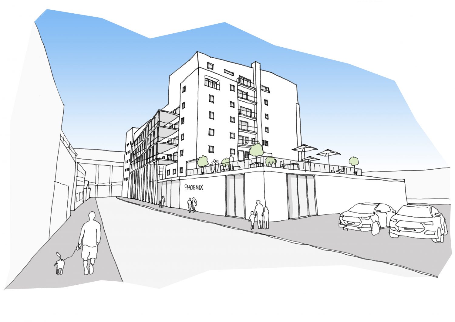1500x1061 Phoenix Extension Final Sketch Leicester Amp Leicestershire - Extension Sketch