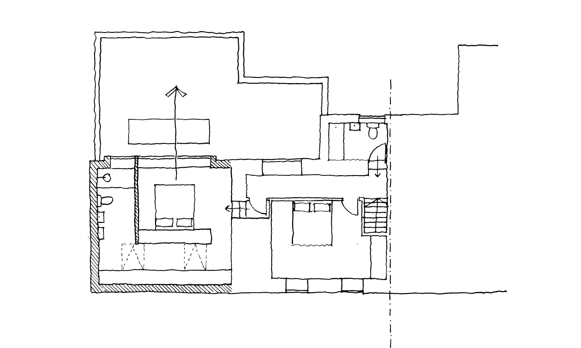 2000x1200 West Cottage Extension Sketch - Extension Sketch