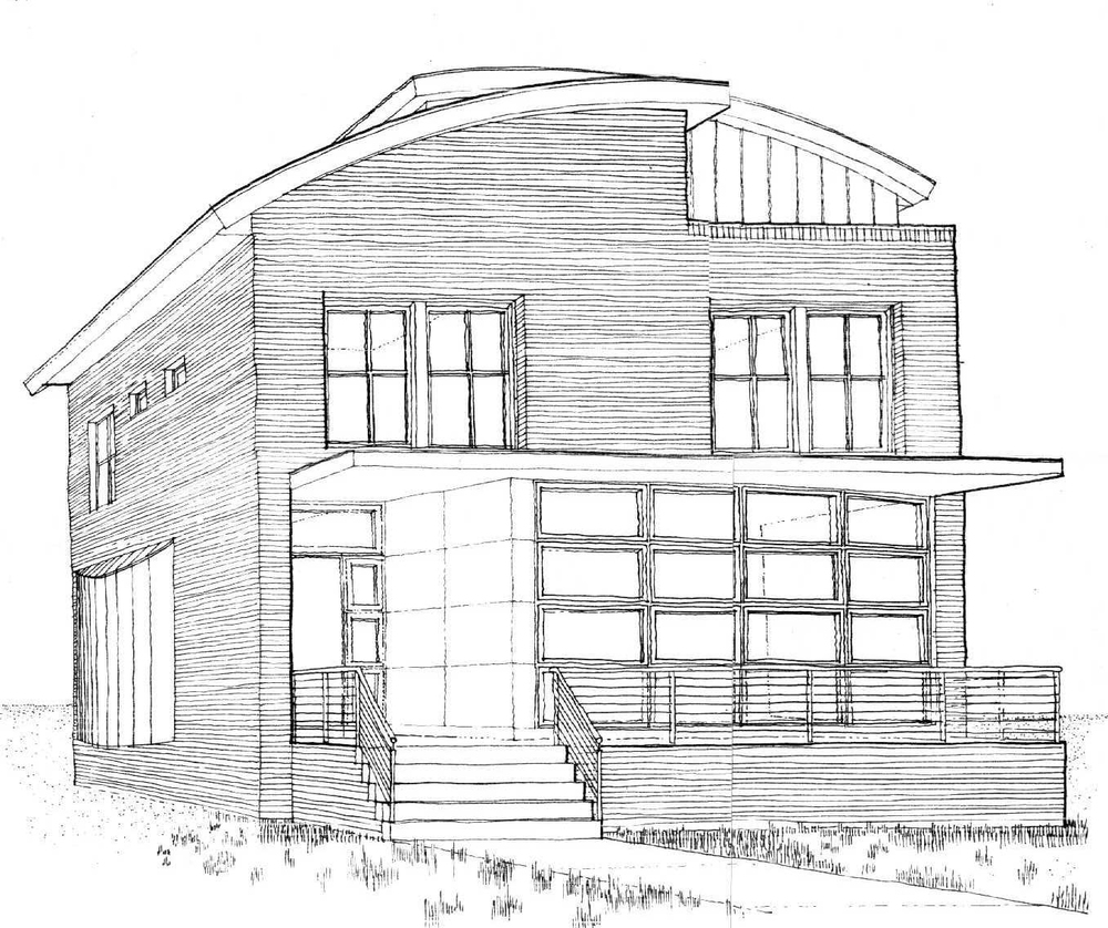1000x838 Hyde Park Residence Kuklinski + Rappe Architects - Exterior Sketch