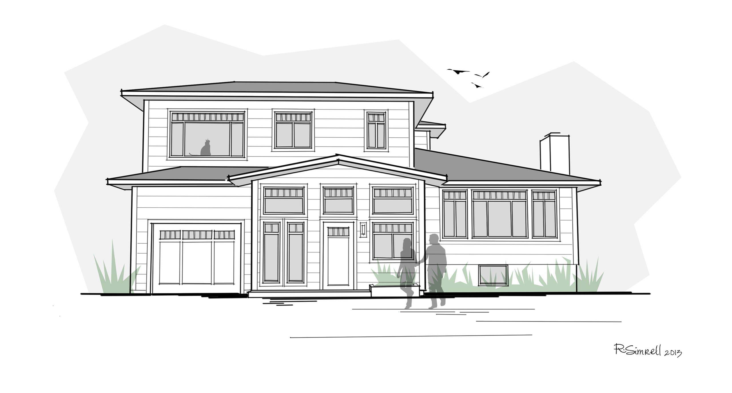 2560x1376 Early Design Sketches 92nd Street Remodel Amp Addition Emerald Seven - Exterior Sketch