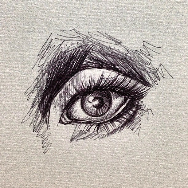 Eye Pen Sketch at PaintingValley.com | Explore collection of Eye Pen Sketch