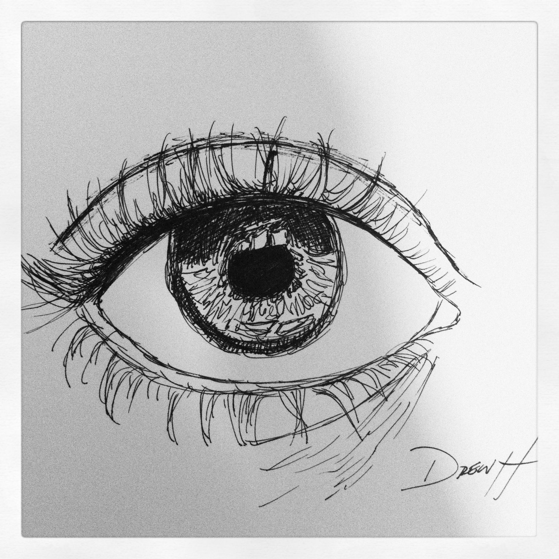 1936x1936 Ink Pen Sketch. Eye Art Pen Sketch, Sketches And - Eye Pen Sketch