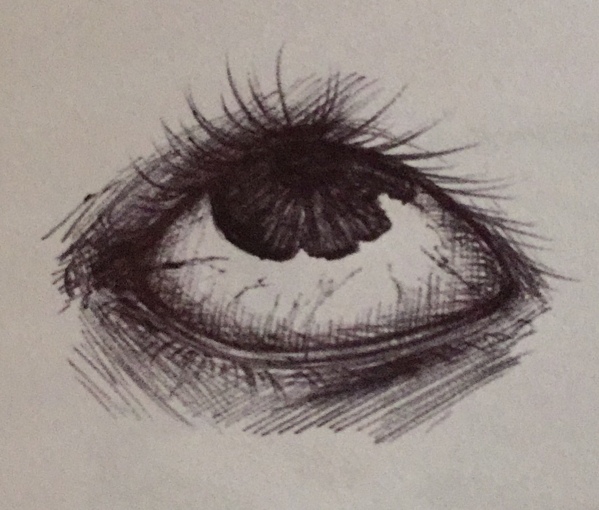1194x1017 Pen Sketch Pt.1 Pen Sketch Eye Eyeball Black Realism M - Eye Pen Sketch