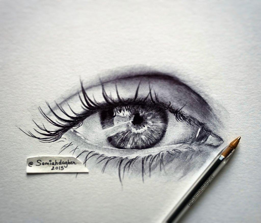 Eye Pen Sketch at PaintingValley.com | Explore collection of Eye Pen Sketch