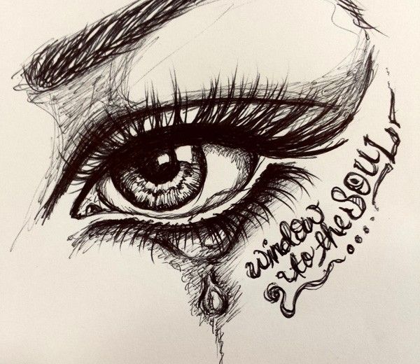 600x520 Eyes Are The Window To The Soul. Ballpoint Pen Eye Drawing - Eye Pen Sketch