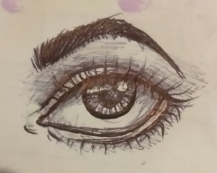 727x580 Pen Sketch Of An Eye By Changingseasons247 - Eye Pen Sketch