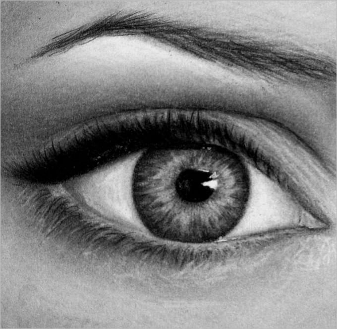 680x665 Eye Drawings - Eye Pencil Sketch