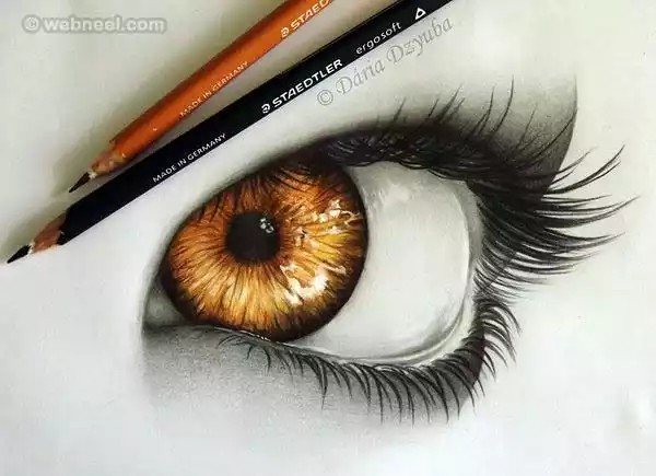 600x435 Realistic Eyes Pencil Drawing - Eye Pencil Sketch