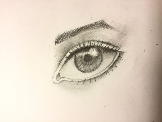 670x503 How To Draw A Realistic Female Eye 10 Steps (With Pictures) - Eye Sketch Drawing