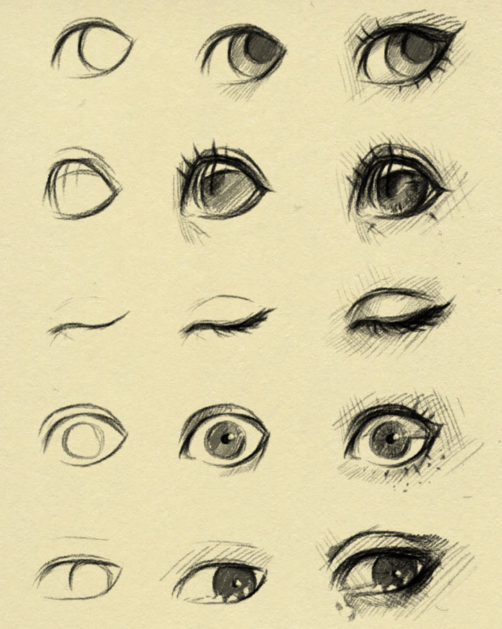 724x907 Eyes Reference 2 By Ryky - Eye Sketch Step By Step