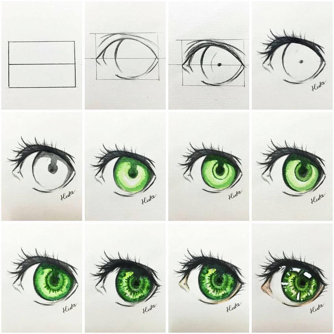 1080x1080 Tut Draw Eye. - Eye Sketch Tutorial