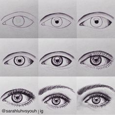 236x236 Step By Step Eye Tutorial By Creative Carrah Drawing - Eye Sketch Tutorial