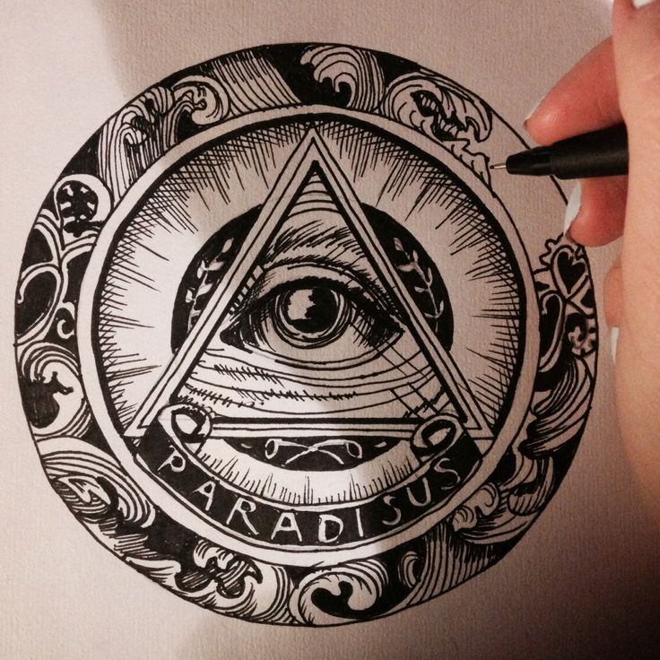 736x736 Traditional All Seeing Eye Tattoo Design - Eye Tattoo Sketch