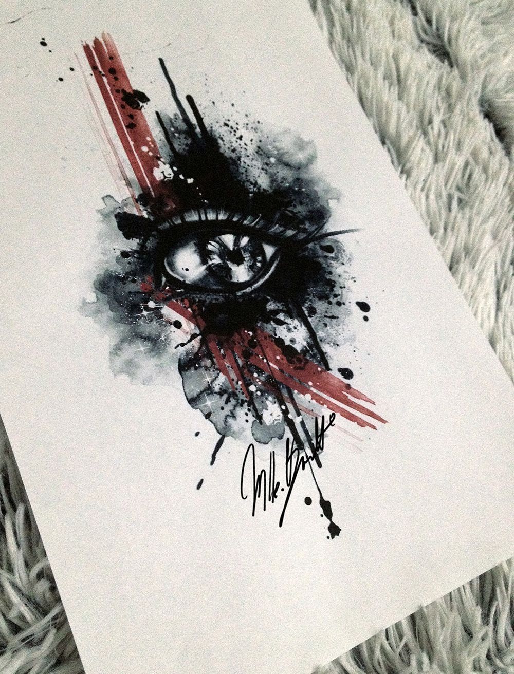 1000x1312 Watercolor Tattoo Eye Design Tattoos Tattoos - Eye Tattoo Sketch