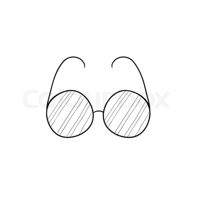 800x800 Eyeglasses Vector Sketch Icon Isolated On Background. Hand Drawn - Eyeglasses Sketch