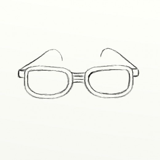 520x518 How To Draw Eye Glasses Feltmagnet - Eyeglasses Sketch