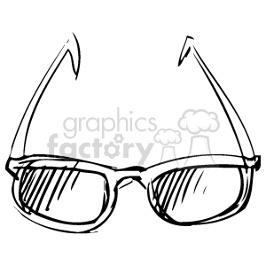 300x300 Royalty Free Eyeglasses Sketch 137018 Vector Clip Art Image - Eyeglasses Sketch