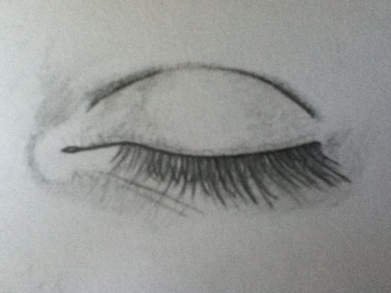 760x570 Closed Eyes Drawings Closed Eye I Need This Art Crafts I - Eyelid Sketch