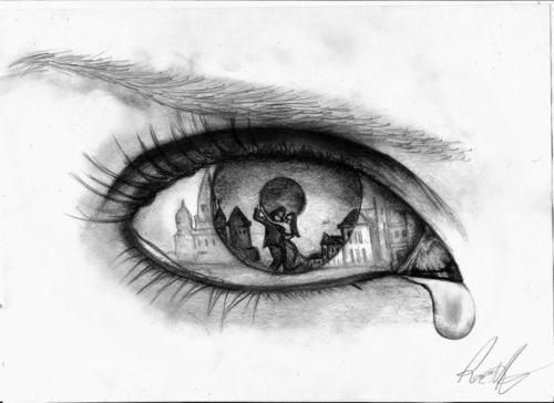 500x364 Drawings Of Eyes With Tears Drawings Eyes Tears Pictures Art - Eyes With Tears Sketch